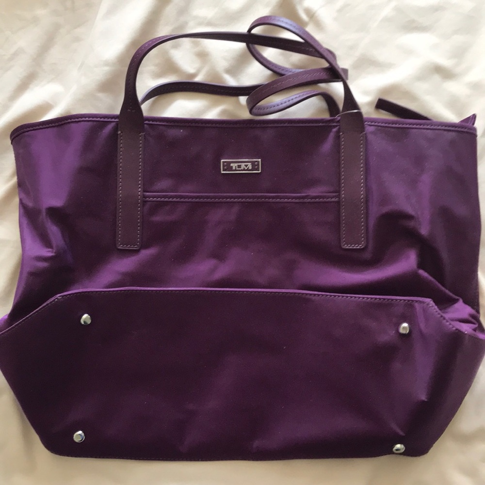 TUMI purple tote - new, never used!